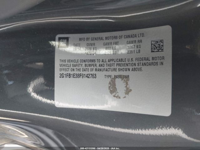 2G1FB1E38F9142763 Chevrolet Camaro 2ls