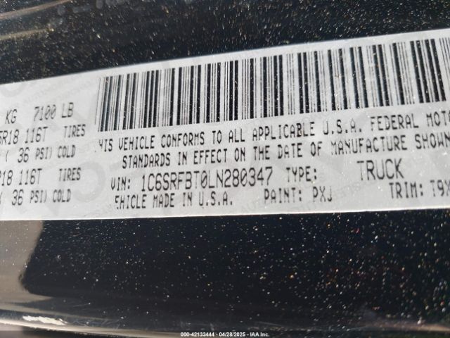 2020 RAM 1500 1C6SRFBT0LN280347 Photo 8