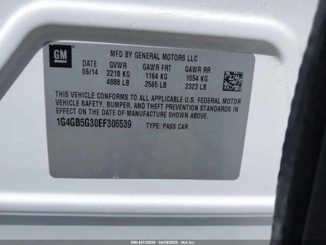 1G4GB5G30EF306539 Buick Lacrosse Leather Group