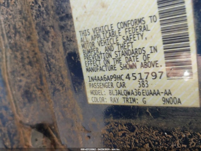 1N4AA6AP9HC451797 Nissan Maxima 3.5 S