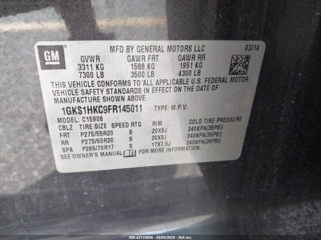 2015 GMC YUKON XL 1500 1GKS1HKC9FR145011 Photo 8