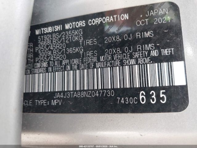 JA4J3TA88NZ047730 Mitsubishi Outlander