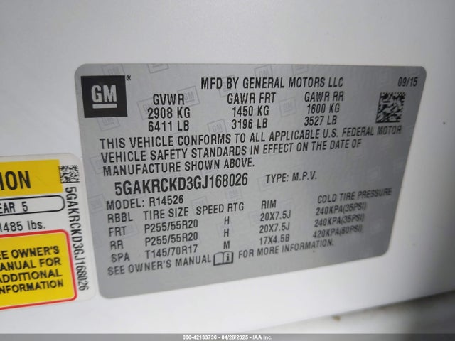 5GAKRCKD3GJ168026 Buick Enclave Premium
