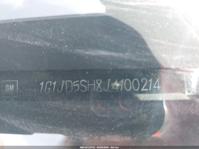 1G1JD5SH8J4100214 Chevrolet Sonic Lt Auto