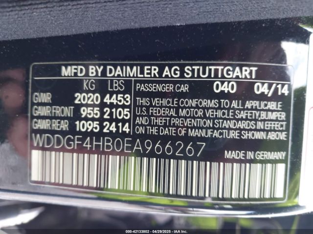 WDDGF4HB0EA966267 Mercedes-Benz C 250 Luxury/sport