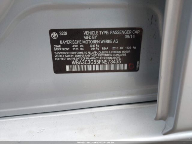 WBA3C3G55FNS73435 BMW 320i Xdrive