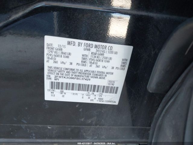 2FMTK3G96FBC37429 Ford EDGE SE