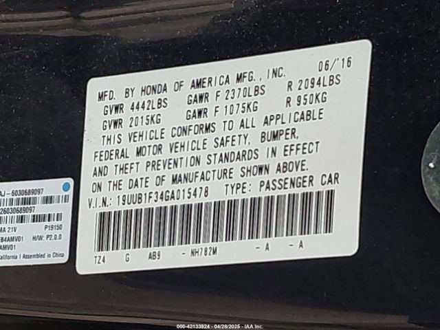 19UUB1F34GA015478 Acura k24w7