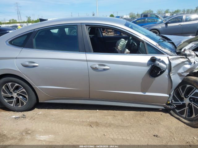KMHL24JJ6PA060242 Hyundai Sonata Hybrid Blue