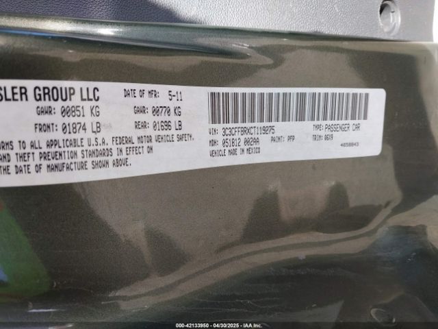 2012 FIAT 500 3C3CFFBRXCT119275 Photo 8