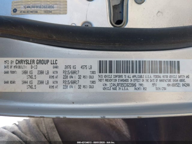 1C4NJRFB5ED623906 Jeep Patriot Latitude