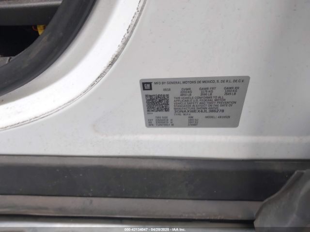 3GNAXWEX4JL386278 Chevrolet Equinox Premier