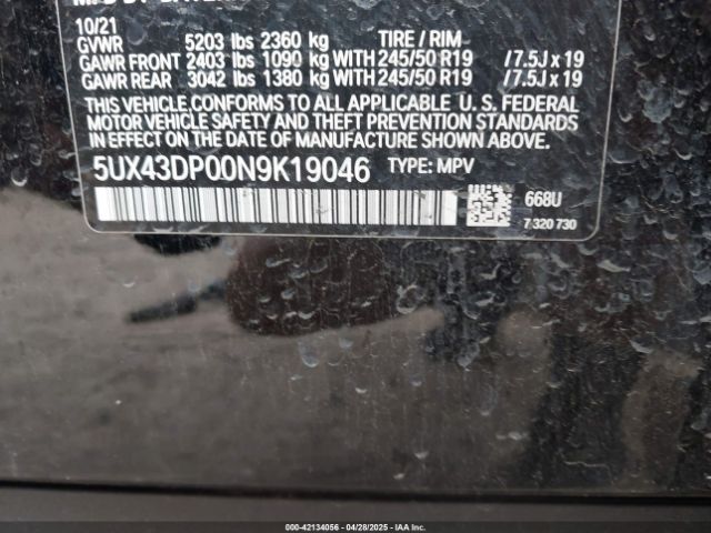 2022 BMW X3 5UX43DP00N9K19046 Photo 8
