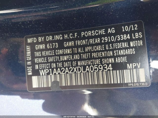 2013 PORSCHE CAYENNE WP1AA2A2XDLA05934 Photo 8