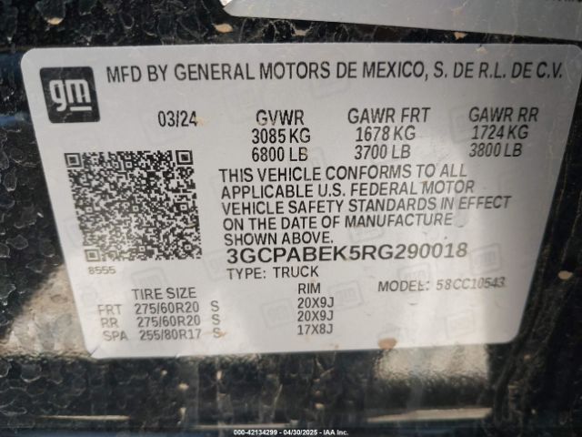3GCPABEK5RG290018 Chevrolet l3b