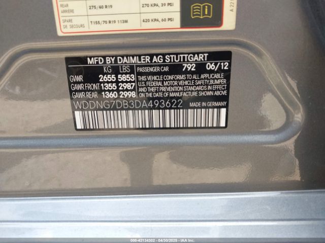 2013 MERCEDES-BENZ S 550 WDDNG7DB3DA493622 Photo 8