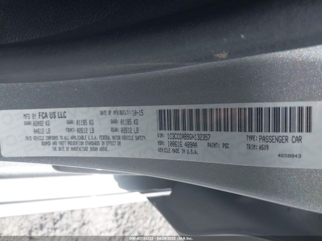 1C3CCCAB9GN132357 Chrysler 200 Limited