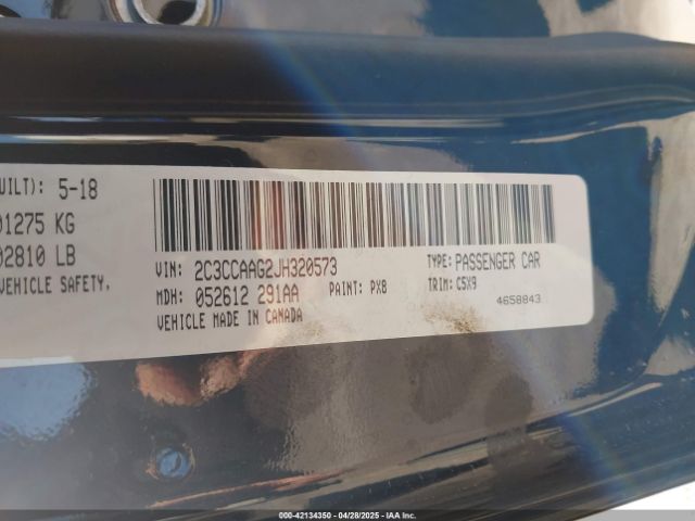 2C3CCAAG2JH320573 Chrysler 300 Touring