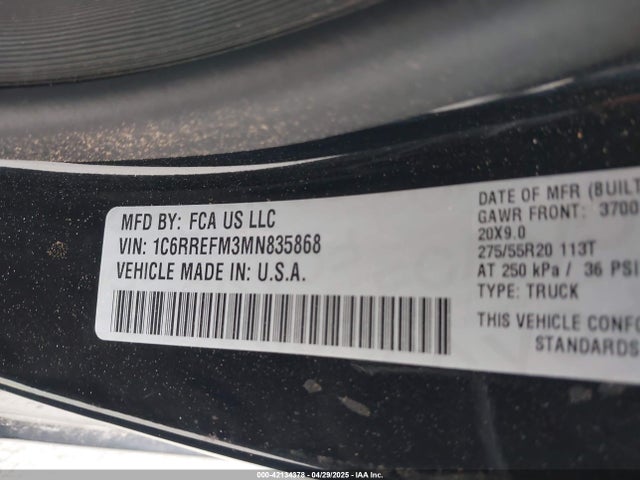 RAM 1500 2021 1C6RREFM3MN835868 Image 9