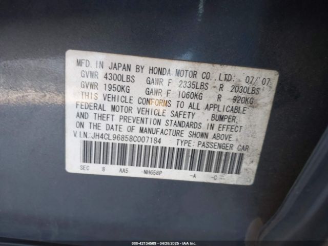 2008 ACURA TSX JH4CL96858C007184 Photo 8