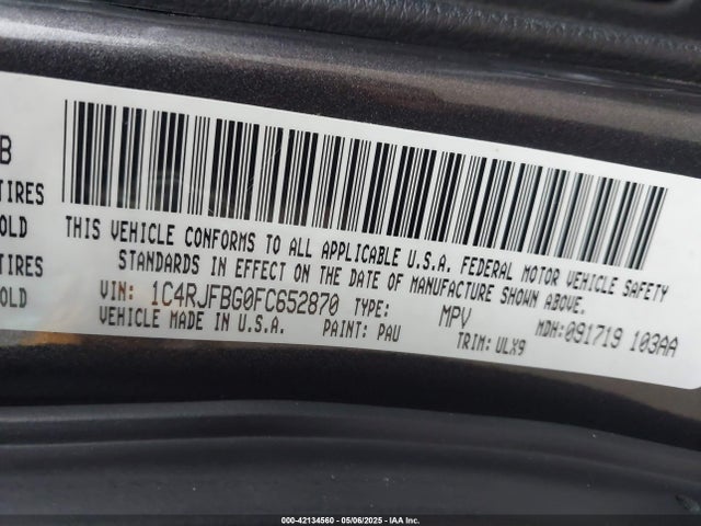 1C4RJFBG0FC652870 Jeep 2015