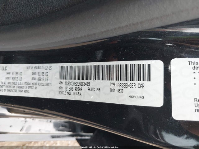 Chrysler 200 Limited 2016 1C3CCCAB2GN160419 Image 9