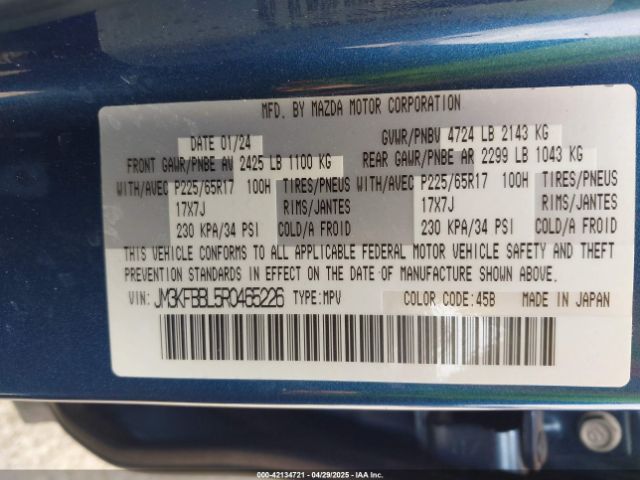JM3KFBBL5R0465226 Mazda Cx-5 2.5 S Select
