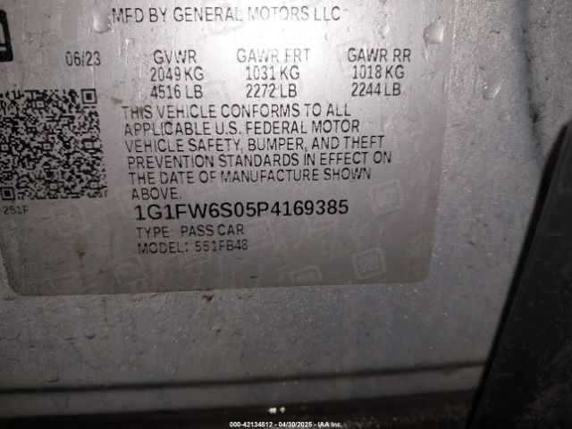 1G1FW6S05P4169385 Chevrolet BOLT EV