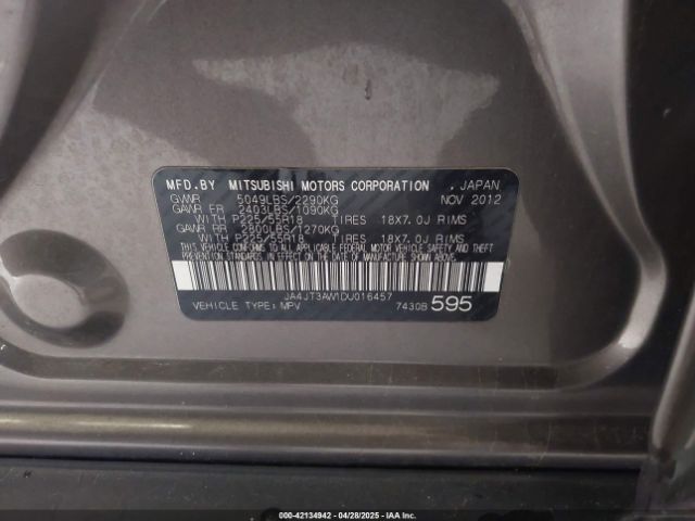 2013 MITSUBISHI OUTLANDER JA4JT3AW1DU016457 Photo 8