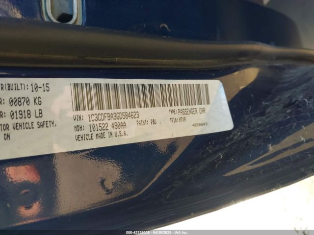 1C3CDFBA3GD584623 Dodge DART SXT