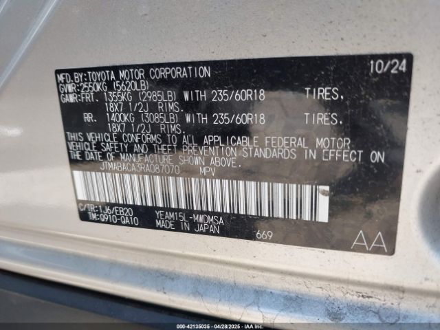2024 TOYOTA BZ4X JTMABACA3RA087070 Photo 8