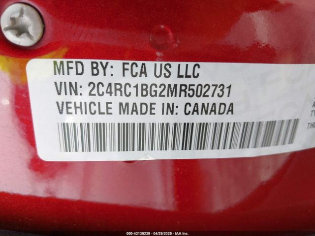 2021 CHRYSLER PACIFICA 2C4RC1BG2MR502731 Photo 8