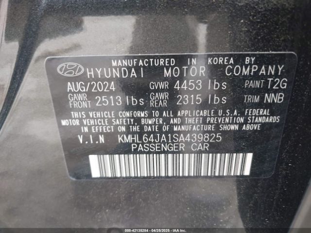 KMHL64JA1SA439825 Hyundai SONATA SEL