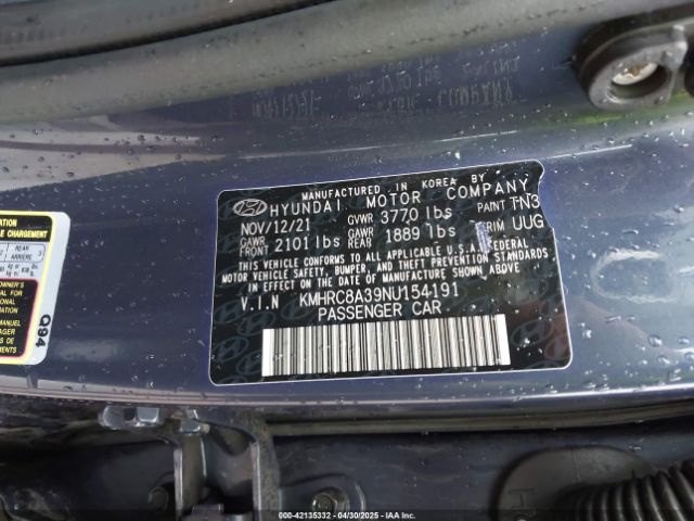 2022 HYUNDAI VENUE KMHRC8A39NU154191 Photo 8