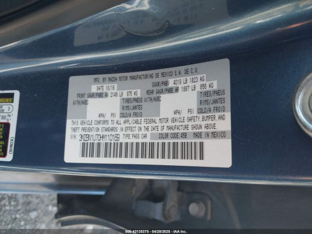 3MZBN1U70HM110169 Mazda Mazda3 4-door Sport