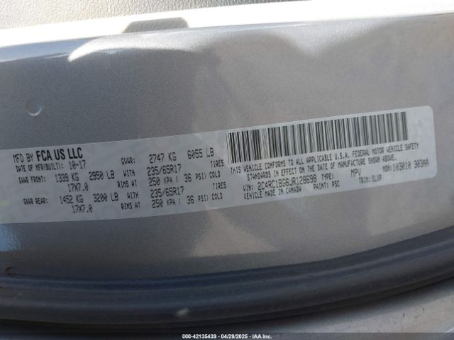 2018 CHRYSLER PACIFICA 2C4RC1BG6JR128698 Photo 8