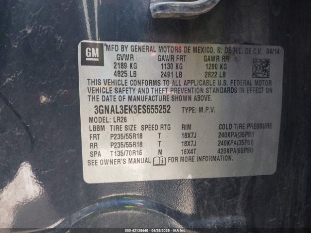 3GNAL3EK3ES655252 Chevrolet Captiva Sport Lt