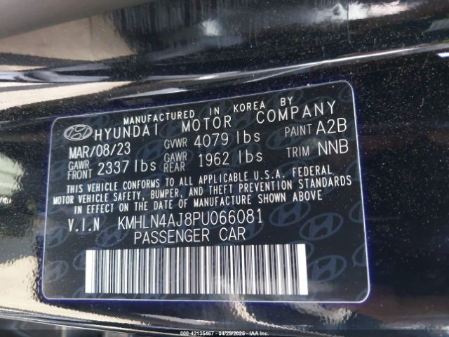 KMHLN4AJ8PU066081 Hyundai Elantra Hybrid Limited