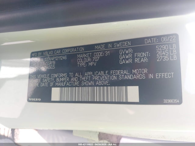 YV4L12DV4P1211246 Volvo b4204t