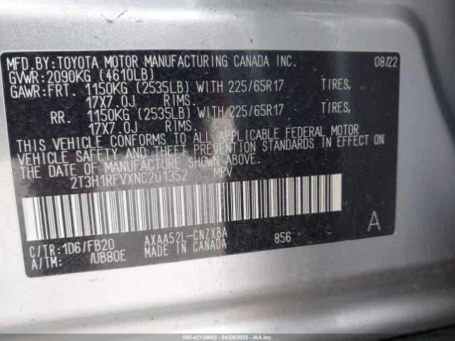2022 TOYOTA RAV4 2T3H1RFVXNC201352 Photo 8