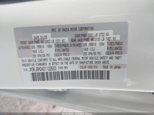 JM3KJBHD4S1122583 Mazda Cx-70 3.3 Turbo Preferred Package