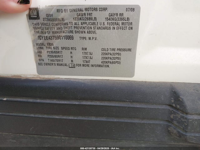 2009 CADILLAC SRX 1GYEE437590110069 Photo 8