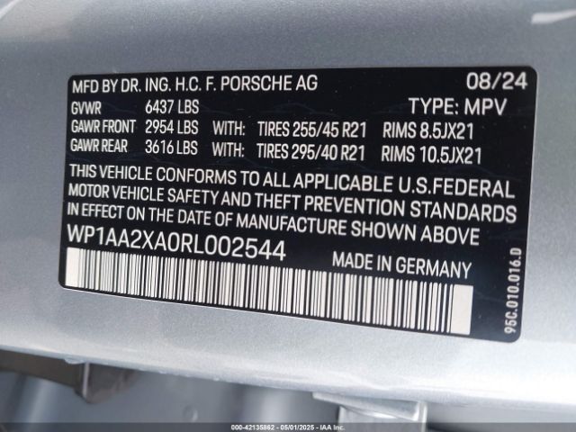 2024 PORSCHE MACAN ELECTRIC WP1AA2XA0RL002544 Photo 8