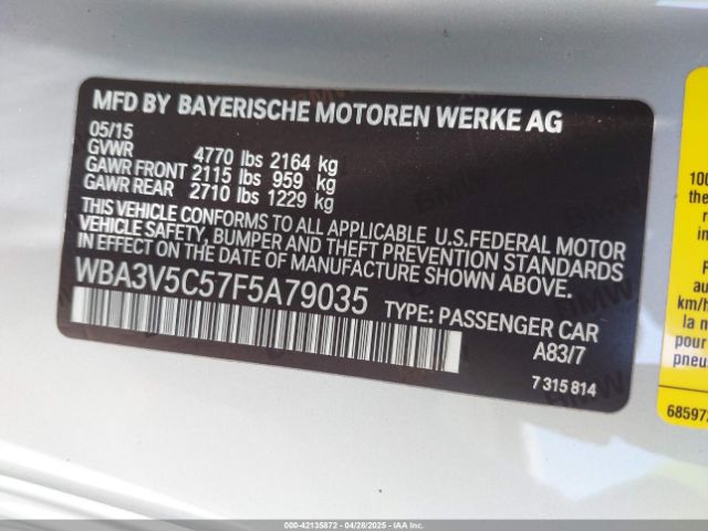WBA3V5C57F5A79035 BMW 428i