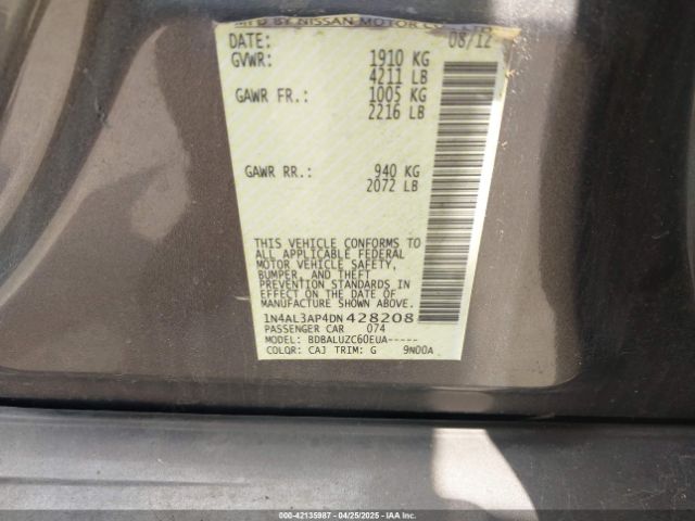 2013 NISSAN ALTIMA 1N4AL3AP4DN428208 Photo 8