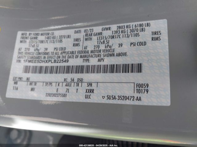 2023 FORD BRONCO 1FMEE5DHXPLB22549 Photo 8