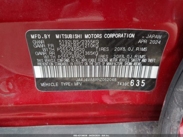 2024 MITSUBISHI OUTLANDER JA4J4VA8XRZ062048 Photo 8