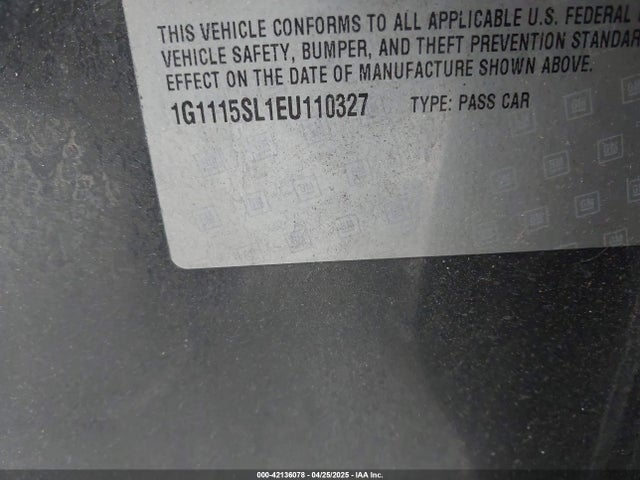 1G1115SL1EU110327 Chevrolet IMPALA 1LT