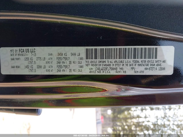 1C4BJWDG9FL750049 Jeep Wrangler Unlimited Sport