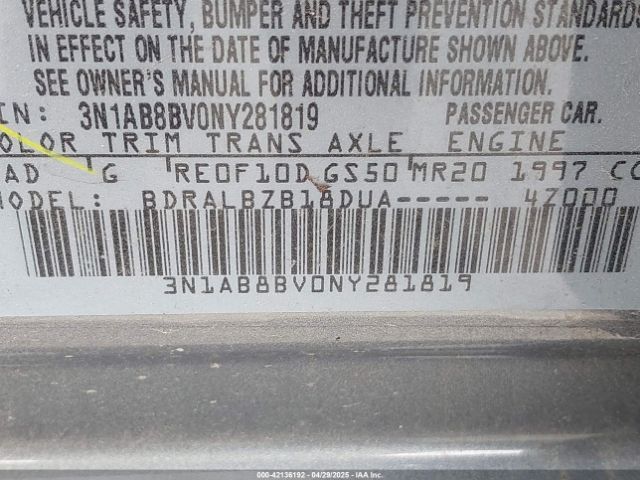 3N1AB8BV0NY281819 Nissan Sentra S Xtronic Cvt